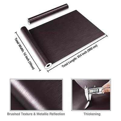 CRE8TIVE 12x354 Metallic Stainless Steel Contact Paper for Kitchen  Appliances Thick Dark Brown Peel and Stick Wallpaper Heat Resistant Oil  Proof Vinyl Paper for Stove Backsplash Microwave Cabinets - Yahoo Shopping