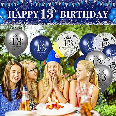  Navy Blue 13th Birthday Decorations for Boys and Girls