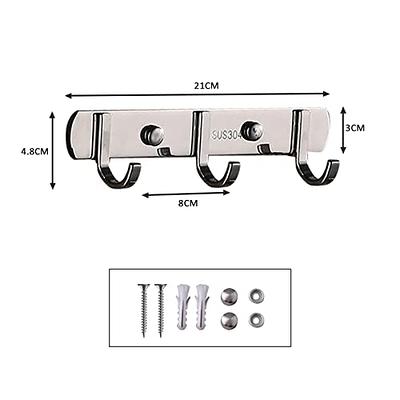 Spotact Stainless Steel Coat Rack Heavy Duty Wall Mounted Towel Hanger  Modern Metal Clothes Hooks for Entryway Hallway Kitchen Bathroom Bedroom  (Flat, 3 Hooks) - Yahoo Shopping