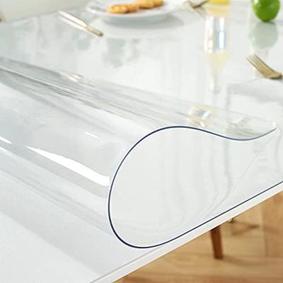 OstepDecor Clear Round Table Protector 36 Inches 1.5mm Thick Round Clear  Table Cover Protector, Round Plastic Table Protector for Dining Room Table