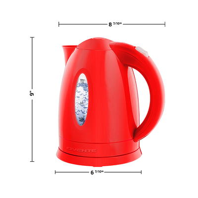 OVENTE Electric Kettle Hot Water Heater 1.7 Liter - BPA Free Fast Boiling  Cordless Water Warmer - Auto Shut Off Instant Water Boiler for Coffee & Tea  Pot - Red KP72R - Yahoo Shopping