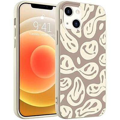 Idocolors Cute Funny Face Phone Case for iPhone 12/12 Pro,White