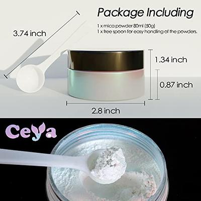 Ceya Interference Mica Powder, 1.8oz/ 50g Ghost Aqua Chrome Nail