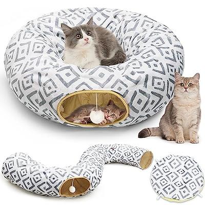 Miss Meow Cat Tunnel,Cat Tunnel for Indoor Cat, Kitten Toys Collapsible 3  Ways Play Toy, Pet Tube Hideaway Tunnel with Ball for Cats Rabbits Kittens  (Brown and Black Paws) - Yahoo Shopping