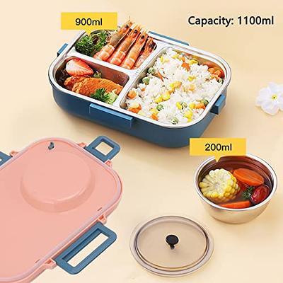 Stainless Steel Thermal Insulated Lunch Box Bento Food Container Spoon  Chopstick