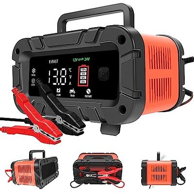  Portable Car Battery Charger Automotive, 6v 12v Battery Charger  Maintainer, Fast Car Charger, Smart Battery Chargers with LCD Display,  Trickle Charger for Car, Lawn Mower, Motorcycle, Boat : Automotive