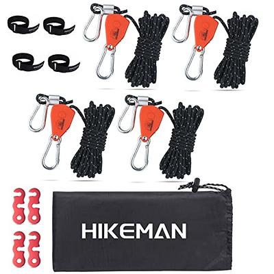 Portable Adjustable Fix Camping Rope, Camping Rope with Ratchet Pulley,  Quick Setup Outdoor Guy Lines Adjustable Tent Tie Downs Rope Hanger for