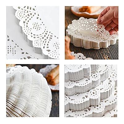 50pcs White Lace Paper Doilies Placemats DIY Box Packaging Gift Wrap Paper  Crafts For Wedding Party Favors Table Decoration Mat