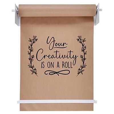 Wall Mounted Kraft Paper Dispenser & Cutter: Includes 50 Meter Long Kraft  Paper Roll - Perfect for To-Do Lists, Daily Specials, Menus and other Note