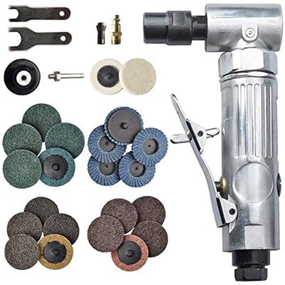 1/4'' Angle Air Die Grinder kit with 22pcs 2'' Roll Lock Sanding