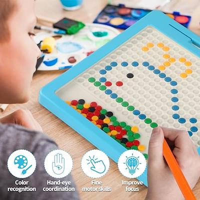 Kids Toys Magnetic Drawing Board: Magnetic Dots Board Travel Toys Games for Kids  Ages 3-5