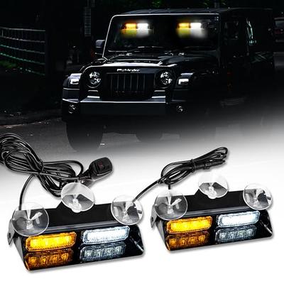 Gyrophare rotatif sans fil rouge et bleu Led Strobe Warning Light Roof Top  Plow Hazard Flash