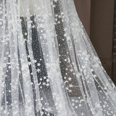 Unsutuo 1 Tier Glitter Bride Wedding Veil Fingertip Bachelorette Party Veil  Sparking Bridal Veil for Women and Girls (White)