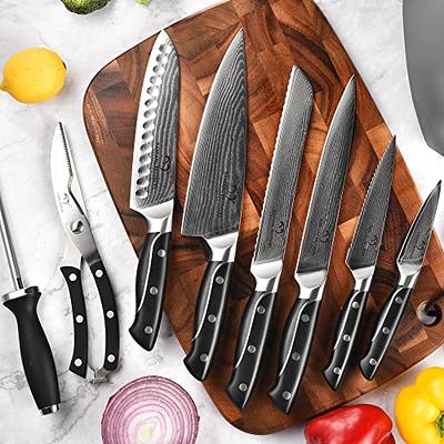 Damascus Chef Vegetable Knives Set 5 Piece-HTT Series