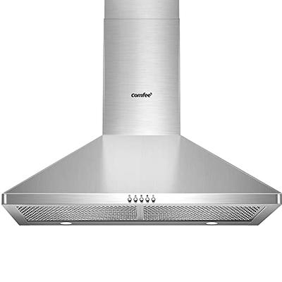 Iseasy Range Hood 30 inch Under Cabinet, Kitchen Stove Vent Hood, Ducted Convertible Ductless Range Hood with 3-Speed Exhaust Fan