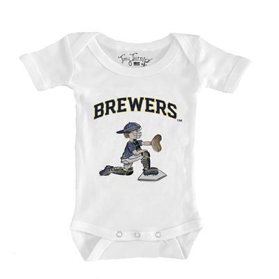 Tiny Turnip Houston Astros Infant Navy Baseball Cross Bats Bodysuit