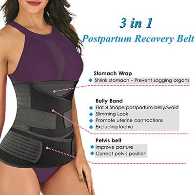Postpartum Belly Wrap 3 in 1 Recovery Belly/Waist/Pelvis Belt
