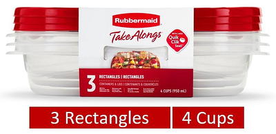  Rubbermaid TakeAlongs Large Rectangular Food Storage