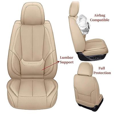 Coverado Seat Covers, Car Seat Covers Front Seats, Car Seat Cover, Car Seat  Protector Waterproof, Car Seat Cushion Nappa Leather, Black Seat Covers