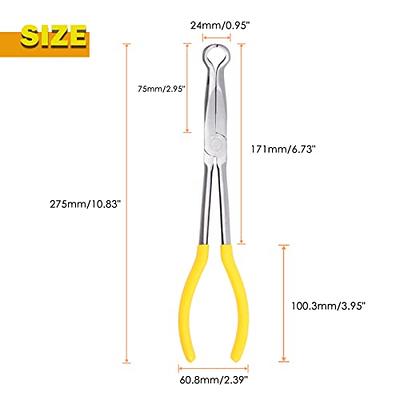 SPEEDWOX 5 Inches Long Nose Pliers Chain Nose Pliers Mini Wire Cutter for Hard to Reach Confined Areas Serrated Jaws for Jewelry Repairing Making