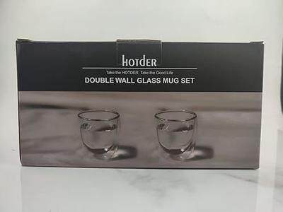 hotder Double Wall Insulated Glasses 8.5 Ounces-Clear Glass Coffee Cups,Clear  Coffee Mugs … (2 PACK) - Yahoo Shopping