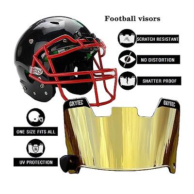 GIKYTEC Football Visor Youth Football Helmet Visor Scratch Resistant UV  Block Facial Protection Visor for Football Helmet (revo-Bronze Gold) -  Yahoo Shopping