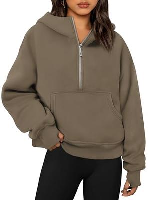  Womens Oversized Sweatshirt Half Zip Pullover Long Sleeve  Quarter Zip Hoodie Sweater Teen Girls Fall Y.2K Clothes : Clothing, Shoes &  Jewelry