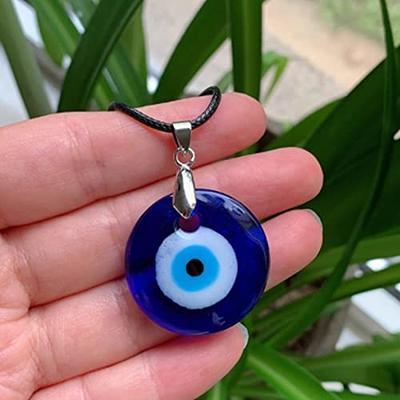 Long tiantian Evil Eye Necklace Necklace for Men Mens Necklace Evil Eye  Jewelry Blue Turkish Glass Leather Rope Pink Evil Eye Necklace for Women  Men