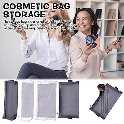 Portable Cosmetic Bag Makeup Case Transparent Mesh Storage