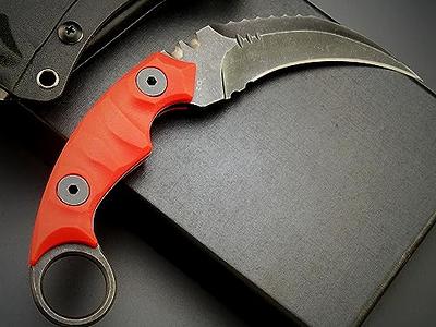 Red Canvas Micarta Knife Handle Scales Unique Set of Waterproof