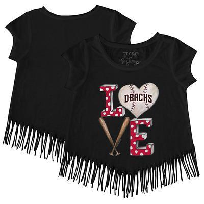 Girls Toddler Tiny Turnip Royal Chicago Cubs Stitched Baseball Fringe T-Shirt Size: 4T