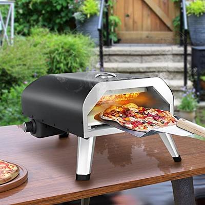 Propane Tank Burning Outdoor Pizza Oven with Accessories in Stainless Steel