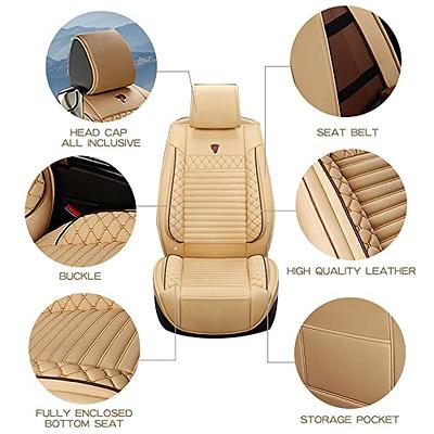 INCH EMPIRE Easy to Clean Car Seat Cushions Synthetic Leather