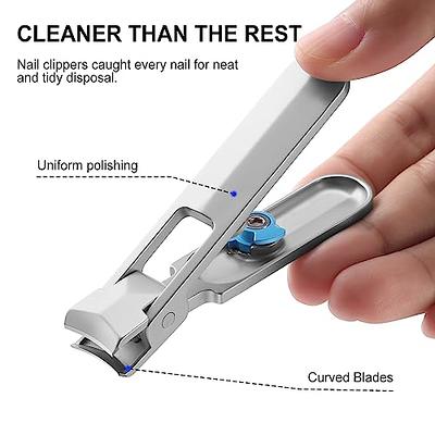 FUMAX Toenail Clippers for Seniors Men 360 Degree Rotary, Long Handle Heavy  Duty Fingernail Clippers, Ultra Sharp Stainless Steel Curved Blades, Easy