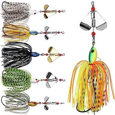 LKL 10pcs Fishing Lure VIB Metal Hard Fishing Baits Weights 11g Sequin  Vibration Jig Bass Feather Hooks Fishing Lures for Freshwater Trout Bass  Salmon (Color : G) : : Sports & Outdoors