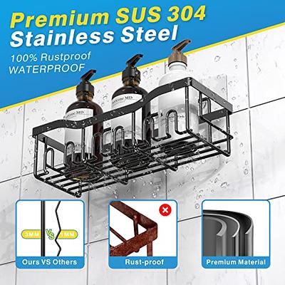 5pcs Shower Caddy, Adhesive Shower Organizer For Bathroom Storage, No  Drilling, Large Capacity, Bathroom Organizer, Bathroom Shower Shelves For  Inside Shower, Bathroom Accessories