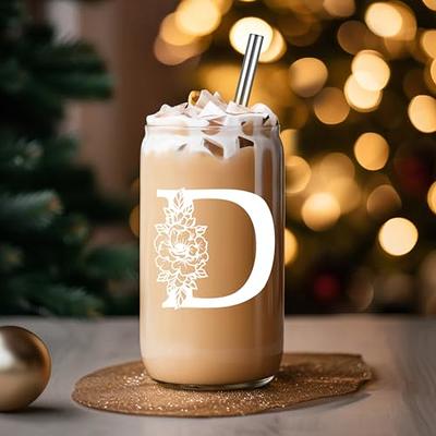 Coolife Floral Iced Coffee Cup, 16oz Drinking Glass Cups w/Lids Straws,  Aesthetic Cups, Coffee Glass Tumbler, Flower Beer Glass Cups - Christmas,  Birthday Aesthetic Gifts for Women Mom Her - Yahoo Shopping