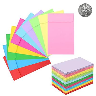 100 Pack Kraft Small Coin Envelopes Self-Adhesive Seed Envelopes Mini Parts