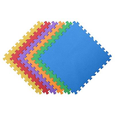 Tamiplay 16 Tiles Foam Play Mat, 0.4 Inch Thicked Interlocking Floor Mats  with Solid Colors, Squares Baby Play Mat, EVA Foam Puzzle Floor Mat Foam  Mats for Kids, Baby, Toddlers(White/Pink/Bean Green) 