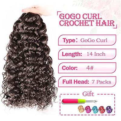 Gogo Curl Crochet Hair 14 Inch 7 Packs Curly Crochet Hair for Black Women  Deep Wave Crochet Hair Beach Curl Crochet Hair Synthetic Hair Extensions (14  Inch 7 Packs, 4#) - Yahoo Shopping