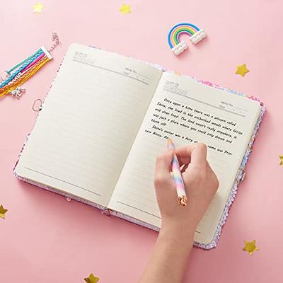 jxzdle Unicorn Diary With Lock And Keys,5 packs Sequins Plush Unicorn  Notebook For Girls Journal Diary For Girls Ages 8-12 Birthday Gifts  Christmas