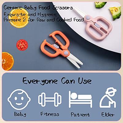 Artenny Baby Food Scissors Kids with Case Travel, Ceramic Kitchen Scissors  for Food with Safety Lock, Baby Food Cutter, BPA Free (A) - Yahoo Shopping