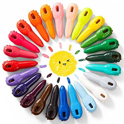 Jar Melo Key Crayons for Toddlers, 12 Colors Washable Toddler