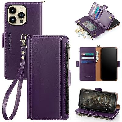 Compatible with iPhone 14 Pro Max 6.7 Inch Wallet Case, PU Leather
