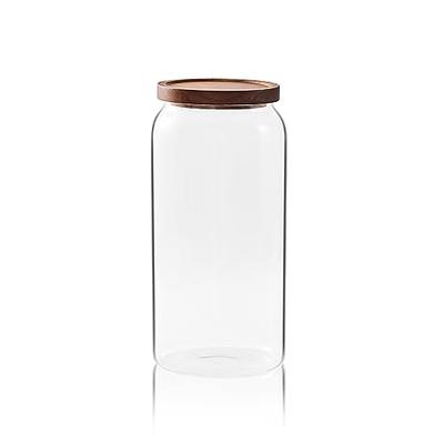 V-Shine Condiment Jar Spice Container with 304 Stainless Steel Lids &  Spoons,Clear Glass Condiment Canisters Pots Seasoning Box Salt Container  Sugar