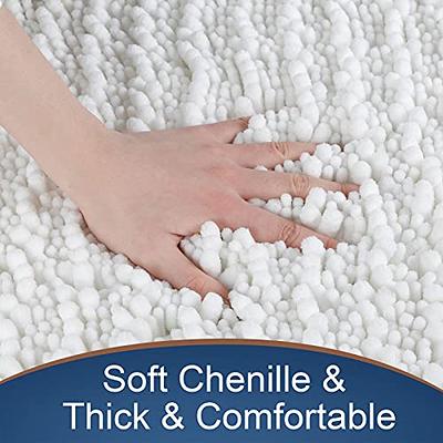 Yimobra Chenille Bathrooom Rugs, 36.2 x 24 Inches, Large size, Extra Soft and Comfortable, Super Absorbent and Thick, Non-Slip, Machine Washable