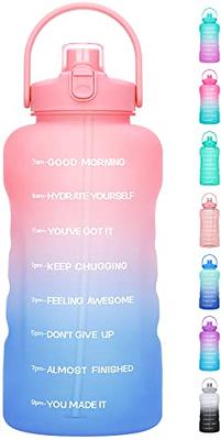 Purple Motivational Soft Touch Water Bottle, 128 Oz.