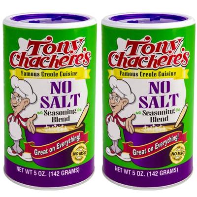 Tony's No Salt Seasoning 5 Ounce Canisters (2 Pack) - Flavorful