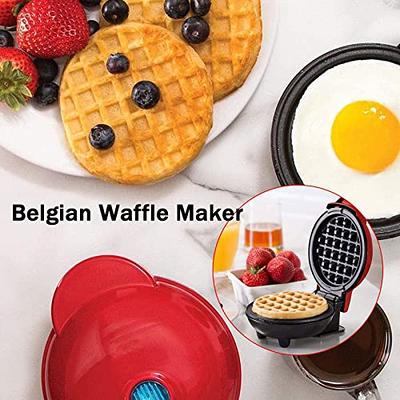 Mini Waffle Maker Machine, 350W Portable Electric Non-Stick Waffle