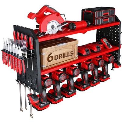 Metal Power Tool Rack, Heavy Duty Storage Shelf, Tool Organization, Garage  Storage 